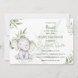 Geslacht neutrale babyshower olifant Eucalyptus Kaart