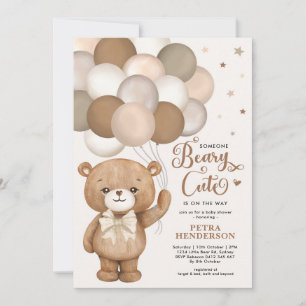 Geslacht Neutrale Beary Cute Teddy Bear Baby showe Kaart
