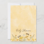 Geslacht Neutrale Bij Wilde Bloemen Baby Shower Kaart (Achterkant)