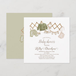 Geslacht Neutrale Boho Baby Shower voor de Kraam Kaart