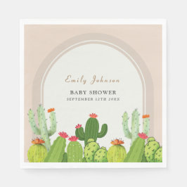 Geslacht Neutrale Boho Cactus Boog Baby Shower Servet