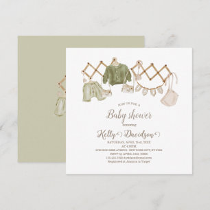 Geslacht Neutrale Boho Nursery Baby shower Kaart