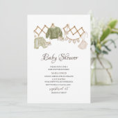 Geslacht Neutrale Boho Nursery Baby shower Kaart (Staand voorkant)