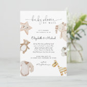 Geslacht Neutrale Boho Waterverf Baby shower per p Kaart (Staand voorkant)