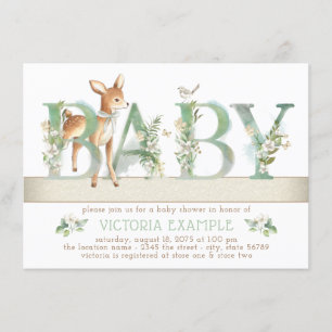 Geslacht Neutrale Bosherten Baby Shower Kaart