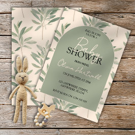 Geslacht Neutrale Botanische Baby Shower Uitnodig Kaart