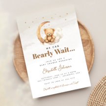 Geslacht Neutrale Bruine Teddydbeer Baby Shower