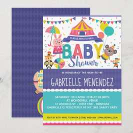 Geslacht Neutrale Circus Baby shower Kaart