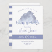 Geslacht Neutrale Cloud Baby Sprinkle Uitnodiging (Voorkant / Achterkant)