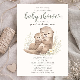 Geslacht Neutrale Cottagecore Boho Otter Baby Show Kaart