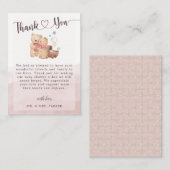 Geslacht Neutrale Cute Beer Waterverf Baby shower Notitiekaartje (Voorkant / Achterkant)