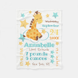 Geslacht Neutrale Cute Giraffe Stars Baby Birth St Fleece Deken