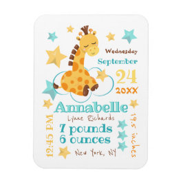 Geslacht Neutrale Cute Giraffe Stars Baby Birth St Magneet