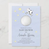 Geslacht Neutrale Cute Koe over de maan Kaart (Voorkant)