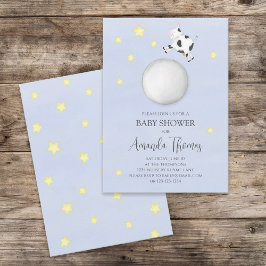 Geslacht Neutrale Cute Koe over de maan Kaart