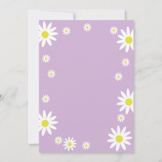 Geslacht Neutrale Daisy 1e verjaardag Boho White Kaart (Achterkant)