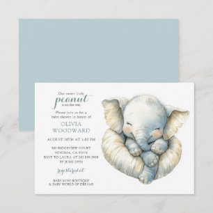 Geslacht Neutrale Elephant Baby shower Uitnodiging