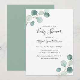 Geslacht Neutrale Energie Eucalyptus Baby shower Kaart