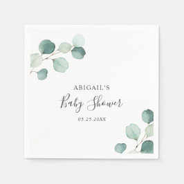 Geslacht Neutrale Energie Eucalyptus Baby shower Servet