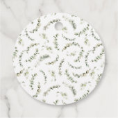 Geslacht Neutrale Eucalyptus Elephant Baby shower Bedankjes Labels (Achterkant)