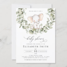Geslacht Neutrale Eucalyptus Elephant Baby shower