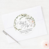 Geslacht Neutrale Eucalyptus Elephant Baby shower Ronde Sticker (Envelop)