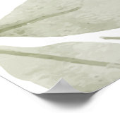 Geslacht Neutrale Eucalyptus Leaf Baby shower Welk Poster (Hoek)