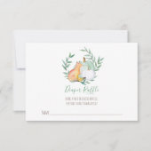 Geslacht Neutrale Fox Pompoen Luier Raffle Insert Kaart (Voorkant)