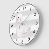 Geslacht Neutrale Grijze Stripe Moderne Nursery De Grote Klok (Hoek)