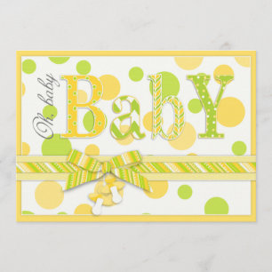 Geslacht Neutrale Lemon Limoen Baby shower Kaart
