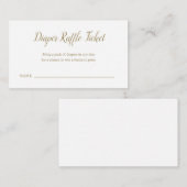 Geslacht Neutrale Luierdrager Raffle Ticket Baby s Informatiekaartje (Voorkant / Achterkant)