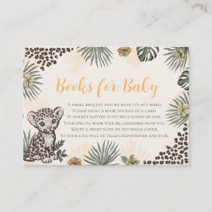 Geslacht Neutrale Luipaard Welp Safari Baby Shower Informatiekaartje