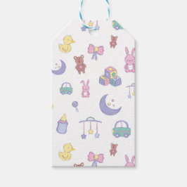 Geslacht Neutrale pasta Baby shower Cadeaulabel