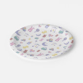 Geslacht Neutrale pasta Baby shower Papieren Bordje (Gekanteld)