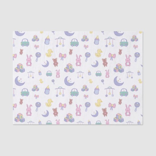 Geslacht Neutrale pasta Baby shower Tissuepapier (Voorkant)