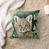 Geslacht Neutrale Persoonlijke Baby Bobcat Kussen (Deken)