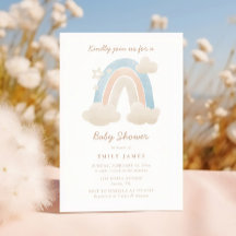 Geslacht Neutrale Regenboogwolk Baby Shower Sterre