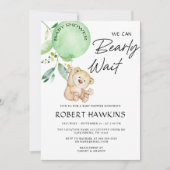 Geslacht Neutrale Teddy Bear Bearly Wait Baby show Kaart (Voorkant)