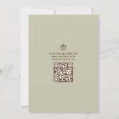 Geslacht Neutrale Teddy Bear QR Code Cadeauregiste Kaart (Achterkant)