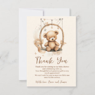 Geslacht Neutrale Teddydbeer Babyshower Bedankt