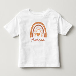 Geslacht neutrale terracotta boho regenboog custom kinder shirts