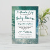 Geslacht neutrale uitnodiging voor een babyborrel  (Staand voorkant)