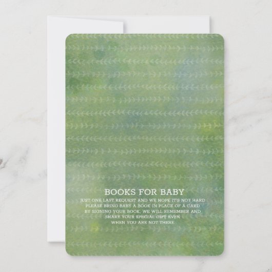 Geslacht Neutrale Waterverf Elephant Baby shower Kaart (Achterkant)