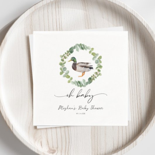 Geslacht Neutrale Wilde Eend Baby Shower Servet