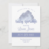 Geslacht neutrale wolk baby sprinkle uitnodiging (Voorkant)
