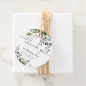 Geslacht neutrale zachte groene baby shower bedankjes labels (In situ)