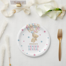 Geslacht Onthul Cadeau Beer Roze Blauw Modern