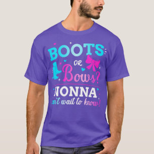 Geslacht onthul laarzen of bogen nonna bijpassende t-shirt