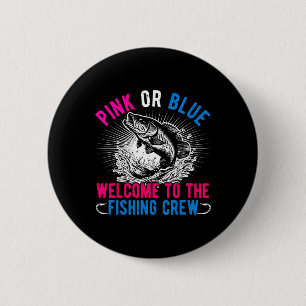 Geslacht Onthul Roze Of Blau Welkom Bij De Visvang Ronde Button 5,7 Cm