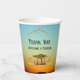 Geslacht onthullen Afrikaans dier Papieren Bekers